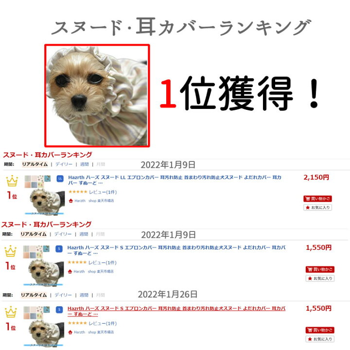 楽天市場 Harzth ハーズ スヌード L エプロンカバー 耳汚れ防止 首まわり汚れ防止 犬スヌード よだれカバー 耳カバーすぬーど 食事 スヌード 散歩 たれ耳 スタイ Harzth Shop 楽天市場店