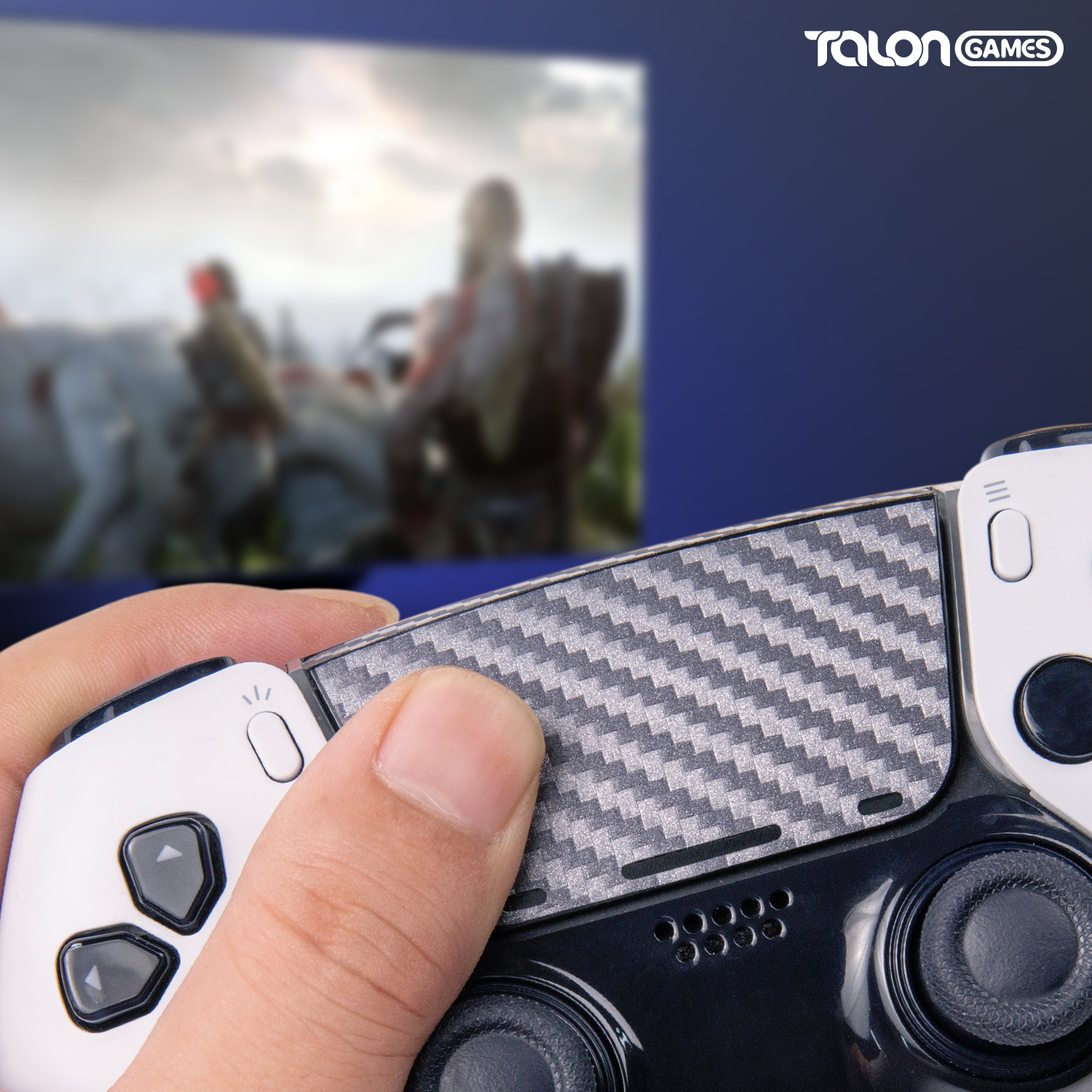 TALONGAMES　PS5　DualSense　プロテクター　PlayStation5　タッチパッド　保護テープ　爽やかな触り心地　用　保護シール　タッチパッドカバー　コントローラー　Edge　ワイヤレスコントローラー　用　(カーボンファイバグレー)