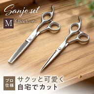 【送料無料】自宅でもプロ仕上げ 失敗しないハサミとスキバサミの2本セット 6.0inchのシザー 15%のカット…
