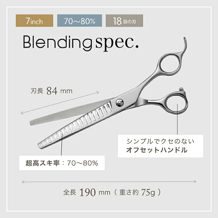 楽天市場】【ペット トリミング スキバサミ】送料無料 完全プロ用7  