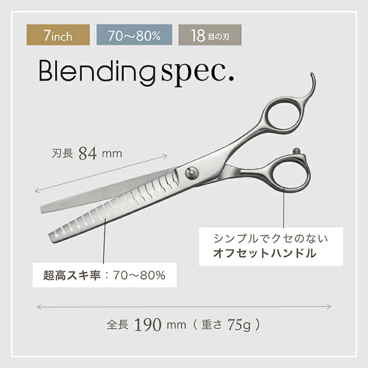 切れ味抜群プロ用トリミングシザーペットセニングブレンディングシザー 