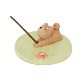 【P3倍!〜1/17まで】 ペット供養 線香立て かわいい お香立て ルームインセンス 仏具 ペット仏具 お供え【香立　黒柴 柴犬】お仏壇のはせがわ
