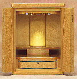モダン仏壇 上置き型 エテルII-α 20号 バーズアイメープル材 ナチュラル色格調高いデザイン