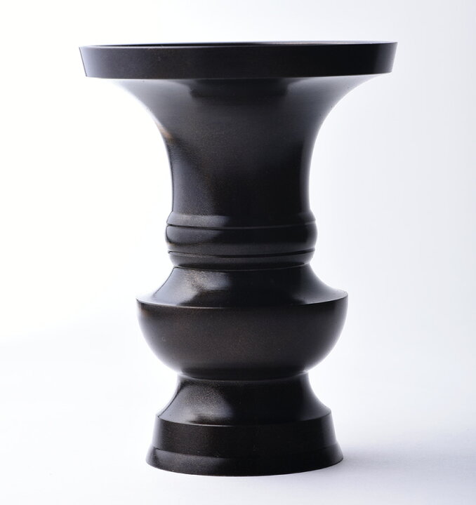 楽天市場】花立 花瓶 花壺 上丸 地花 真鍮製 色付 4.5号 約138mm 丸型 