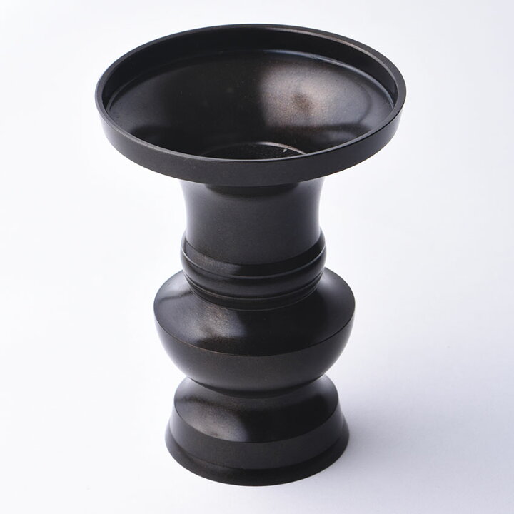 楽天市場】花立 花瓶 花壺 上丸 地花 真鍮製 色付 4.5号 約138mm 丸型 