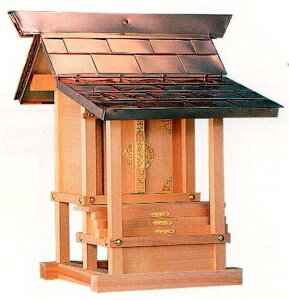 外宮 木製(木曽桧) 銅葺屋根 板宮 8寸(8号) 高61×幅60cm 木製外宮 家庭用 会社用(納期1〜3か月)