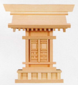 神棚 一社唐戸(中 札丈25)唐戸扉木曽桧 国産・日本製