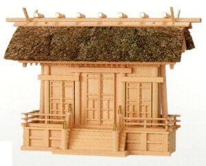 神棚 茅葺 通し三社 M-4 唐戸扉 送料無料