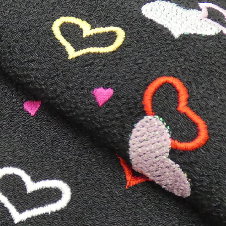 楽天市場】刺繍半襟 ハート 赤 黒 / 半衿 刺繍 洗える 和装 和装小物 