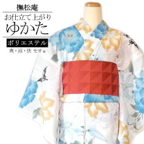 楽天市場】撫松庵 浴衣 セオ しろたえ牡丹の通販