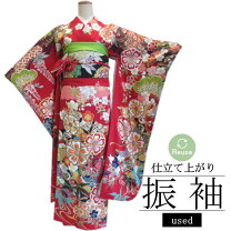 楽天市場】振袖 中古（カラーレッド）（着物｜和服）：レディース 