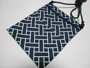 祭りポシェット【江戸一柄】【大サイズ】【ポケット付き】【スマホが入る】【柄】【大籠目】