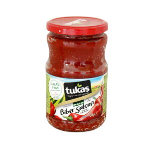 Tukas �ԃp�v���J�y�[�X�g 700g - Tukas Mild Pepper Paste (Glass) 700gr
