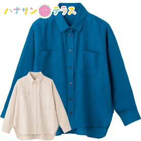 ブラウス 胸ポケット付シャツブラウス シニアファッション レディース 80代 春 夏 涼しい おしゃれ かわいい M L LL 高齢者 女性 60代 70代 90代 普段着 部屋着 ホームウェア 上品な服 おしゃれ着 外出着 婦人 用