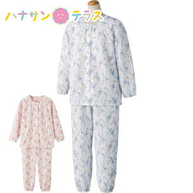 介護用 パジャマ 大きめボタン プチサイズキルトパジャマ M L 小さめサイズ 秋冬 あたたかい 手口 足口ゴム入り レディース 婦人 用