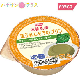 介護食 かまなくてよい 栄養支援 ほうれんそうのプリン 54g ホリカフーズ 噛まずに飲み込める プリン デザート 日本製 ユニバーサルデザインフード レトルト 介護用品