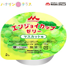 介護食 エンジョイカップゼリー マスカット味 70g クリニコ 森永 24個 1ケース 森永乳業 日本産 栄養補助 ゼリー 栄養補給 栄養補助 ゼリー 鉄 亜鉛 銅