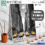 再販 数字油絵 大人の塗り絵 油絵風 アクリル絵の具 塗り絵 絵画セット 数字で塗り絵 NY ニューヨーク タ…