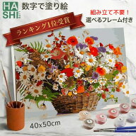 【11日迄100円OFF】 大人の塗り絵 数字 大人 塗り絵 ナンバーペイント アートパネル アクリル絵の具 春の…