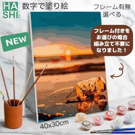 数字油絵 油絵塗り絵 ボトルシップ 簡単 大人の塗り絵 アクリル絵の具 油絵 風景 数字塗り絵 海辺 波 パズル塗り絵 フレーム付 選べる 40x30cm インテリア雑貨 おしゃれ ビーチ 夕陽 アートパネル 数字で塗り絵 キット パズル絵 ペイントバイナンバー 絵画 ナンバーペイント