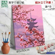 5%OFF 楽天1位 数字油絵 アクリル絵の具 大人の塗り絵 数字アート 絵画 日本画 母の日 数字キット 桜 鯉 …