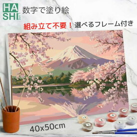 大人の塗り絵 絵画 風景画 塗り絵キット 油絵塗り絵 富士山 世界遺産 フレーム付き 数字油絵 数字塗り絵 パズル塗り絵 40x50cm 油絵セット アートパネル 絵 アクリル絵具 ナンバーペイント インテリア ぬりえ diy油絵 入院 暇つぶし アート 退職 趣味探し ホワイトデー 休暇