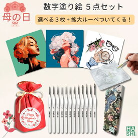 敬老の日 ギフト 選べる3点セット 母の日プレゼント 大人の塗り絵 絵の具 DIYアート 絵筆付き 塗り絵セット 数字塗り絵 アート 数字油絵 義母 プレゼント 初心者向け 油絵キット 20x20cm フレーム付 絵画 贈り物 アートパネル3枚 アクリル絵の具 油絵セット 油絵塗り絵
