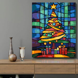 予約開始! ランキング1位 数字油絵 ぬりえセット 油絵風 アート 冬 ナンバーアート 組立不要 フレーム付 クリスマス ツリー Xmas ナンバーペイント 大人の塗り絵 アクリル絵の具 油絵塗り絵