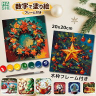 【2点+送料無料】 数字 塗り絵 ナンバーペイント クリスマス アクリル絵の具 大人の塗り絵 塗り絵セット …