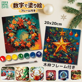 【2点+送料無料】 数字 塗り絵 ナンバーペイント クリスマス アクリル絵の具 大人の塗り絵 塗り絵セット 大人 DIYアート 数字アート 油絵 アートパネル 絵 ハロウィン 冬 塗り絵セット 飾り 絵 工作 ナンバーアート 20x20cm ぬりえ 数字油絵 キッズ 子供 冬休み 工作