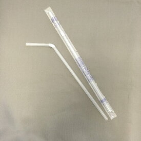 業務用500本入り　 曲がるロングストロー 25cm　フィルム個包装 6×250mm　透明