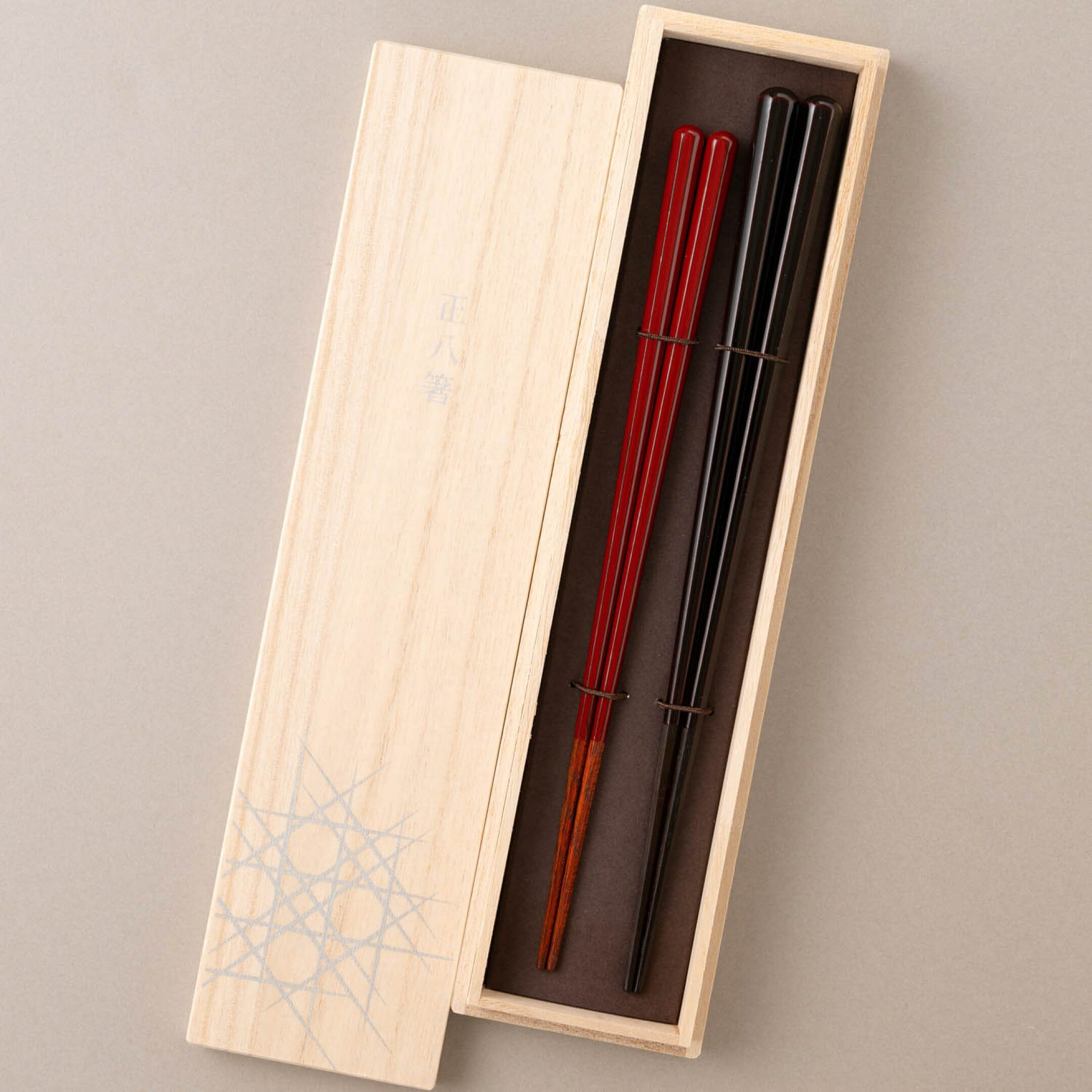 漆塗分正八箸 ペア