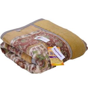 日本製 アクリル 2枚合わせ 毛布 シングル 140×200cm 泉大津 ブランケット ベージュ グリーン【12ss】