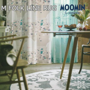 [~ O { X~mG M FOLK LINE RUG 185×185cm MOOMIN RUG h_j gΉ Vііh~