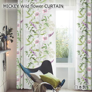 { X~mG fBYj[ ~bL[^Cht[ MICKEY^Wild flower J[eh[v 1 100×200cm M-1157