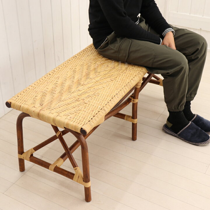 楽天市場】ラタン ベンチ 籐 ベンチ 玄関 ベンチ ダイニング ベンチ 