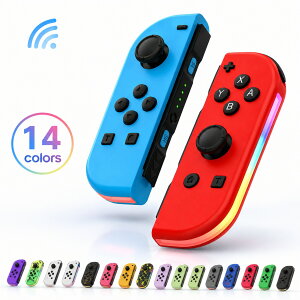 Switch �R���g���[���[ ���C�����X Bluetooth�ڑ� �v���R�� TURBO�A�ˋ@�\ RGB LED���C�g 6���W���C�� HD�U�� ���� ���^ �y�� �X�C�b�` �R���g���[���[ �����x���� Switch/Switch OLED�Ή�