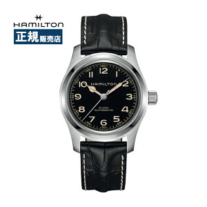 HAMILTON �n�~���g�� KHAKI FIELD �J�[�L�t�B�[���h �u���b�N 38mm �芪�� �z���C�g �r���v H70605732