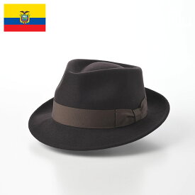 【Hat SALE】 BIGALLI 中折れハット フェルトハット 帽子 メンズ 秋 冬 ティアドロップ 紳士帽子 中折れ帽子 フェドラ フェルト帽 大きいサイズ 折りたためる シンプル フォーマル カジュアル ビガリ エクアドル製 PLOMO(プロモ)ダークブラウン