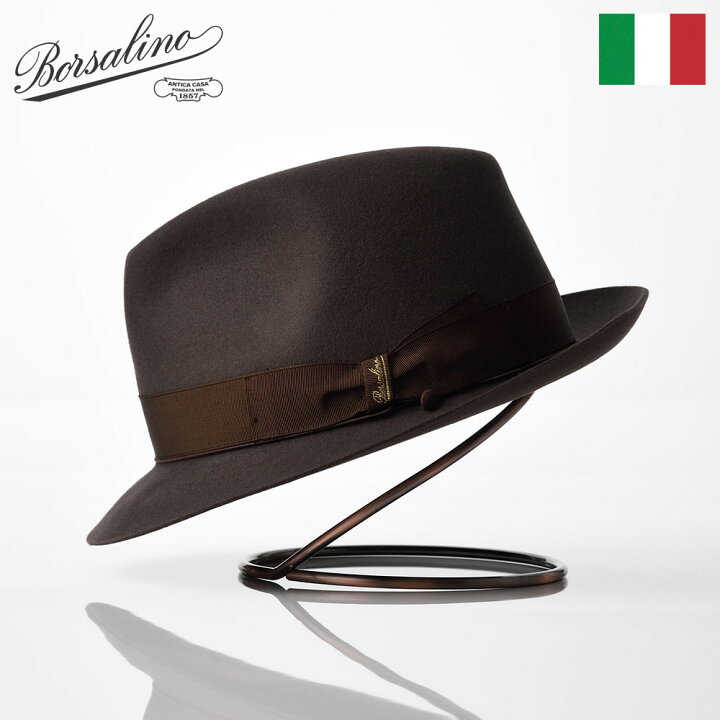 楽天市場 Borsalino ブランド 中折れハット フェルト帽 メンズ 紳士 秋 冬 ラビットファー フォーマル カジュアル ビジネス おしゃれ ギフト プレゼント 送料無料 あす楽 父の日 イタリア製 ボルサリーノ Charley Lazart シャルレイ ラザート Brown メンズ