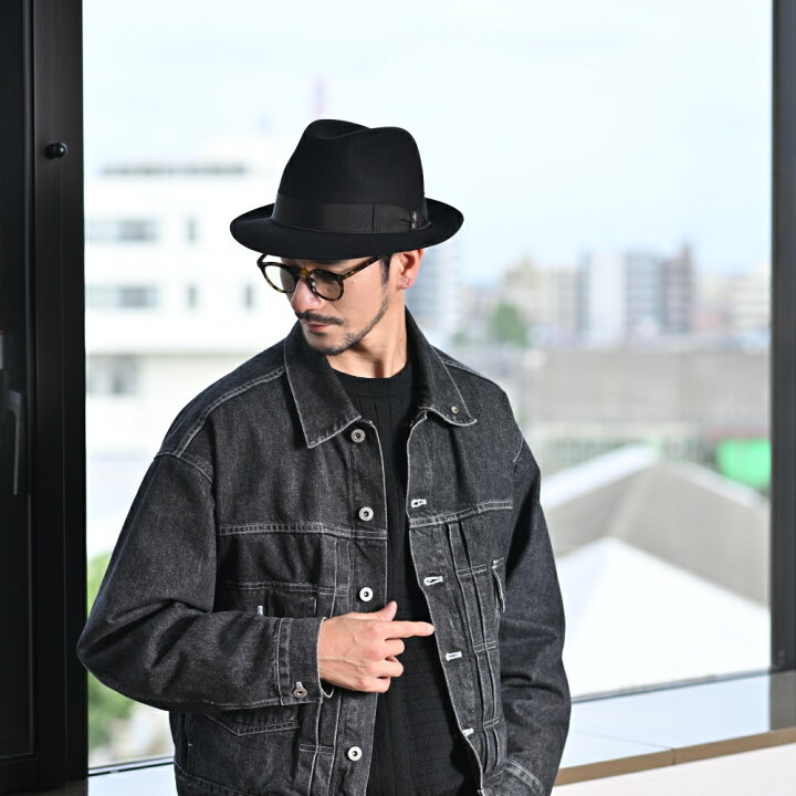 楽天市場】Borsalino ボルサリーノ 中折れハット フェルト帽 つば短め 