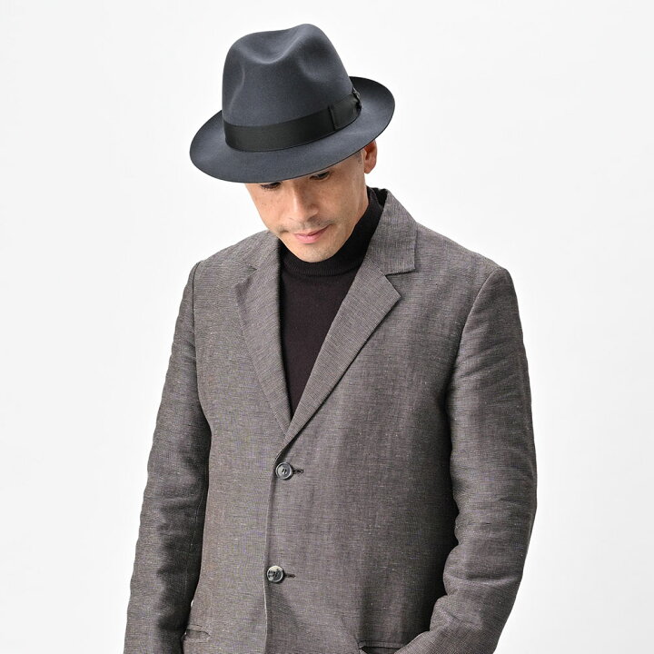 Borsalinoボルサリーノラフェルトシルバーグレー