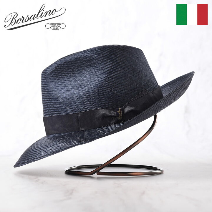 楽天市場】Borsalino ボルサリーノ ストローハット 中折れハット 