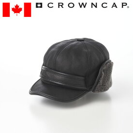 CROWNCAP 帽子 ベースボールキャップ cap 本革 レザーキャップ 秋 冬 メンズ レディース 大きめサイズ 紳士帽 カジュアル アウトドア カナダブランド クラウンキャップ Renfrew（レンフルー） ブラック