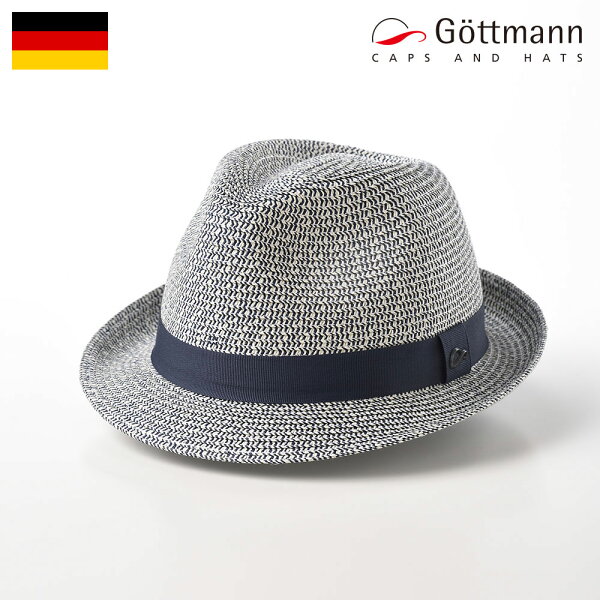 Gottmann 帽子 中折れハット ストローハット メンズ レディース 春 夏 大きいサイズ ソフトハット 涼しい カジュアル おしゃれ リゾート uvカット 紫外線 ブランド ゴットマン Onyx Paperhat(オニキス ペーパーハット) G29722177 ネイビー ギフト