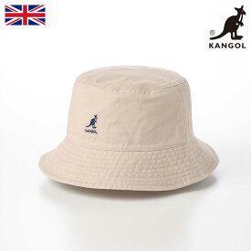 KANGOL カンゴール 帽子 バケットハット ブランド オールシーズン 春夏秋冬 メンズ レディース ユニセックス サファリハット ソフト帽 カジュアル タウンユース ファッション小物 WASHED BUCKET（ウォッシュド バケット） カーキ