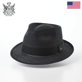 ポイント2倍 KNOX 帽子 中折れハット メンズ レディース 春 夏 ブランド シンプル カジュアル 普段使い ギフト 送料無料 あす楽 ノックス 日本製 Linen Braid Hat（リネン ブレード ハット）PK ブラック