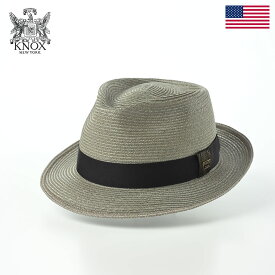 KNOX 帽子 中折れハット メンズ レディース 春 夏 ブランド シンプル カジュアル 普段使い ギフト 送料無料 あす楽 ノックス 日本製 Linen Braid Hat（リネン ブレード ハット）PK オリーブ