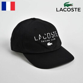 LACOSTE ラコステ カジュアルキャップ ロゴCAP 帽子 春夏 秋冬 通年 メンズ レディース 男女兼用 おしゃれ かわいい 普段使い スポーツ アウトドア ギフト プレゼント 送料無料 あす楽 コットン 6パネルキャップ L3908 ブラック