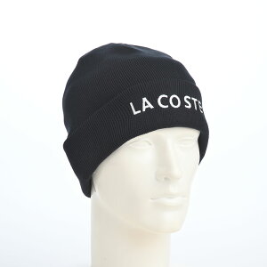 LACOSTE ���R�X�e �X�q �j�b�g�X ���b�`�L���b�v �����Y ���f�B�[�X ���j�Z�b�N�X �J�W���A�� �V���v�� LACOSTE EMB COTTON KNIT�i���R�X�e �G���u���C�_���[ �R�b�g���j�b�g�j L1409 �u���b�N ���̓�